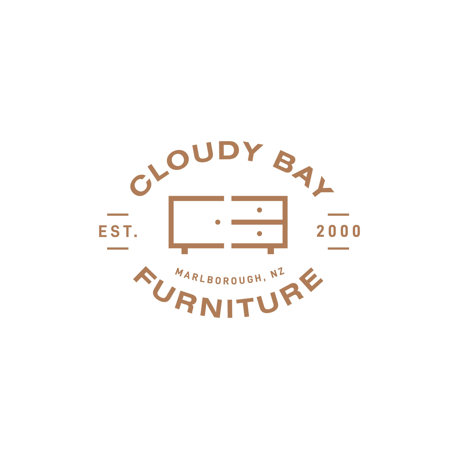Cloudy Bay Furniture logo designed by Vanilla Hayes