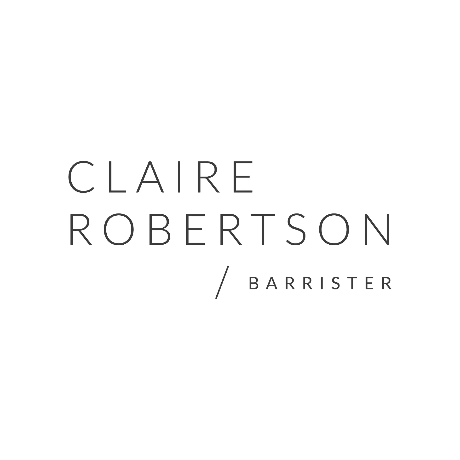 Claire Robertson Barrister - Logo Designed by Vanilla Hayes