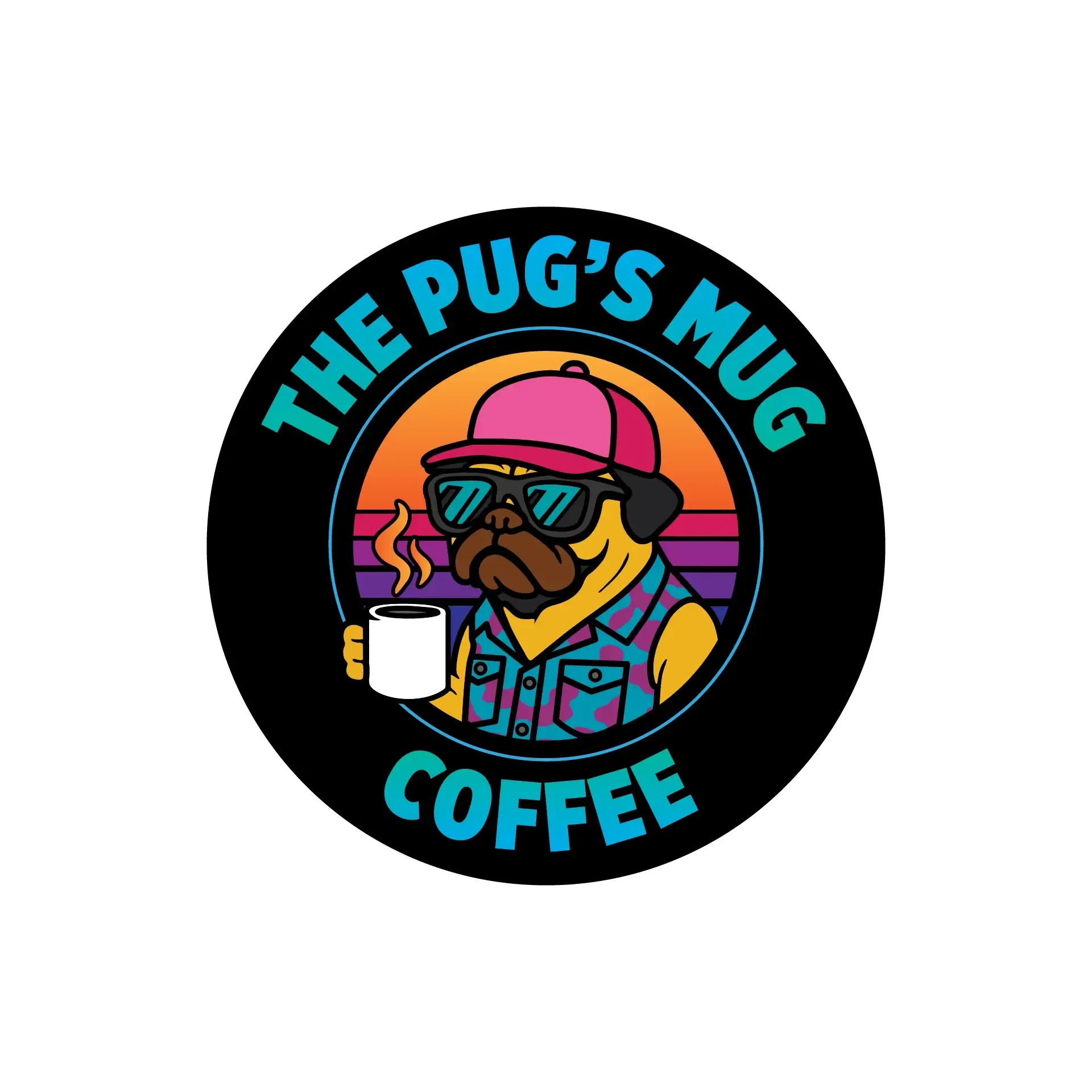 The Pug Mug Coffee - Logo Designed by Vanilla Hayes