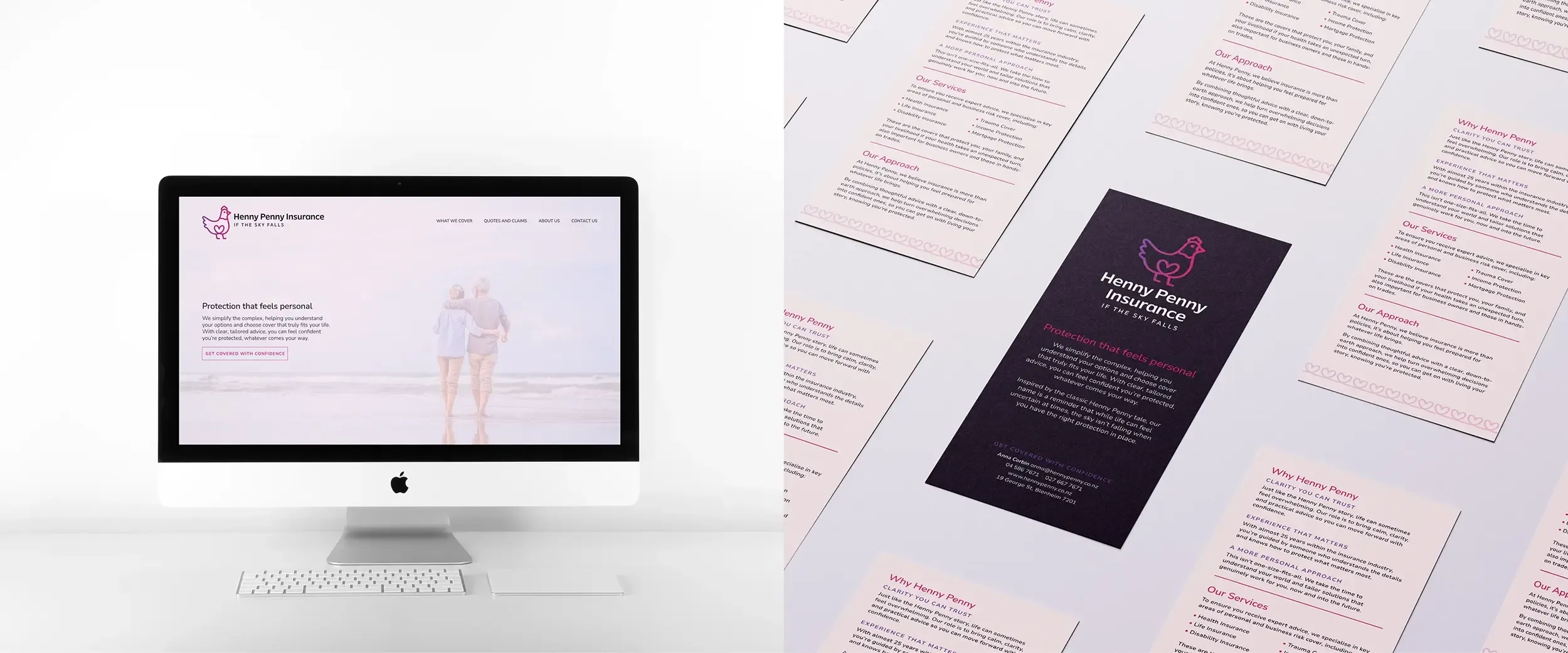 Henny Penny Insurance branding by Vanilla Hayes Ltd in Blenheim, New Zealand