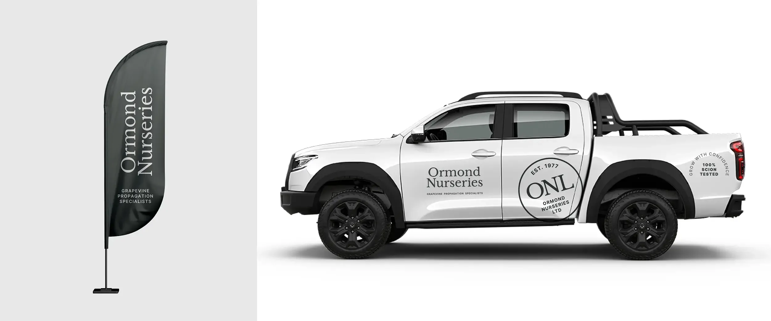 Ormond Nurseries branding by Vanilla Hayes Ltd in Blenheim, New Zealand