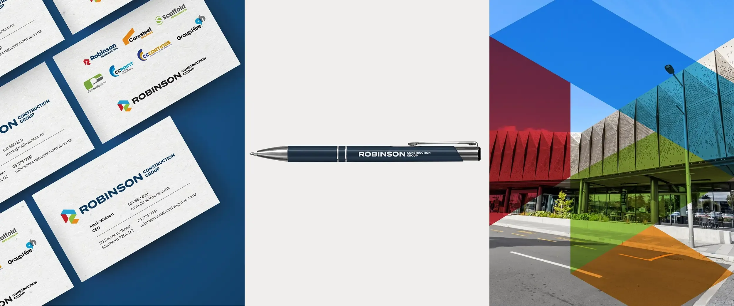 Robinson Construction branding by Vanilla Hayes Ltd in Blenheim, New Zealand