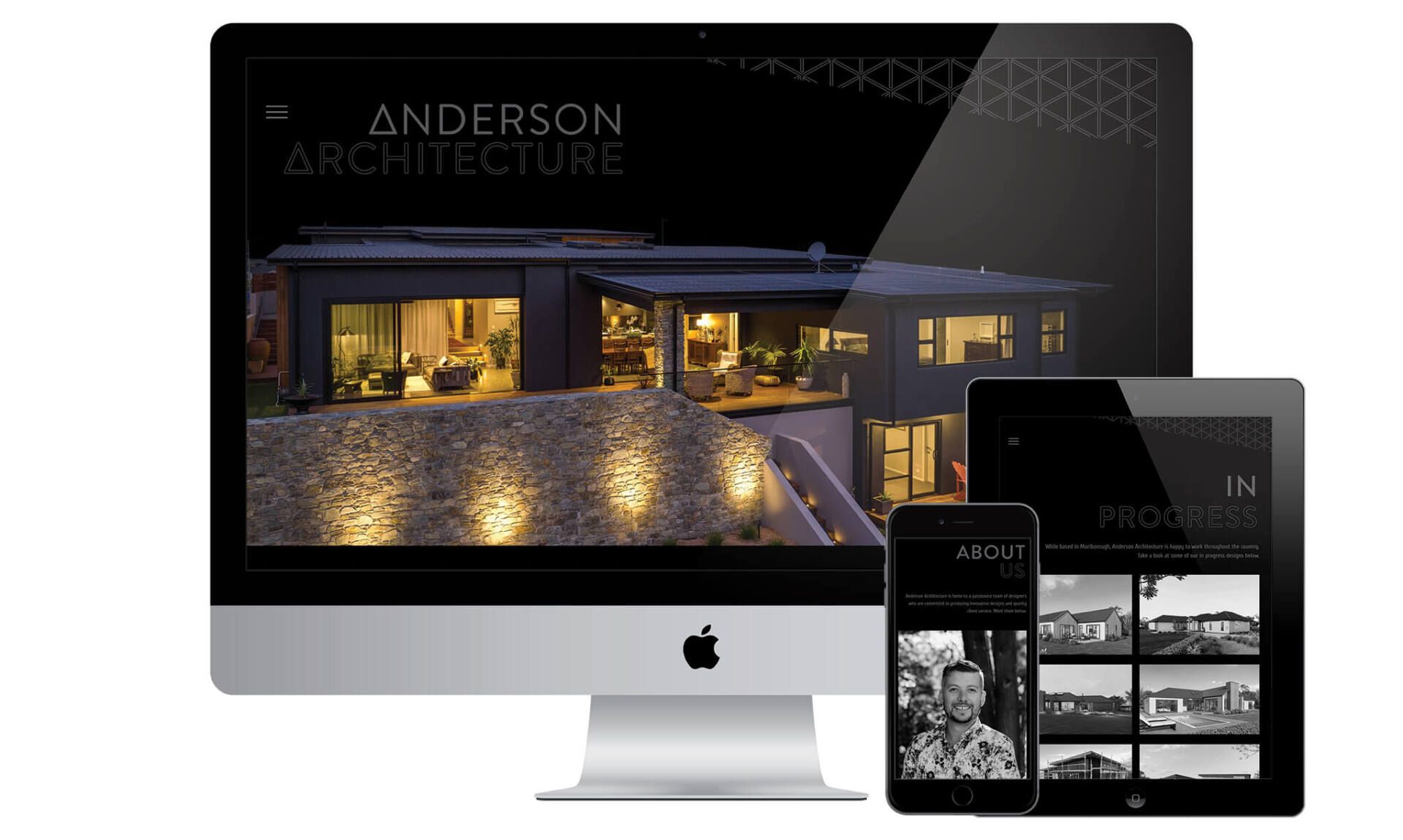 Anderson Architecture website designed by Vanilla Hayes creative graphic design studio in Blenheim, Marlborough, New Zealand