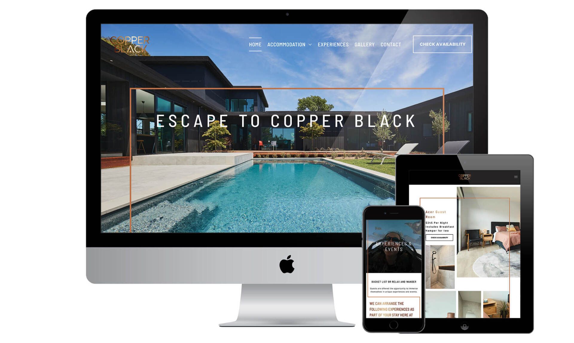 Copper Black website designed by Vanilla Hayes creative graphic design studio in Blenheim, Marlborough, New Zealand