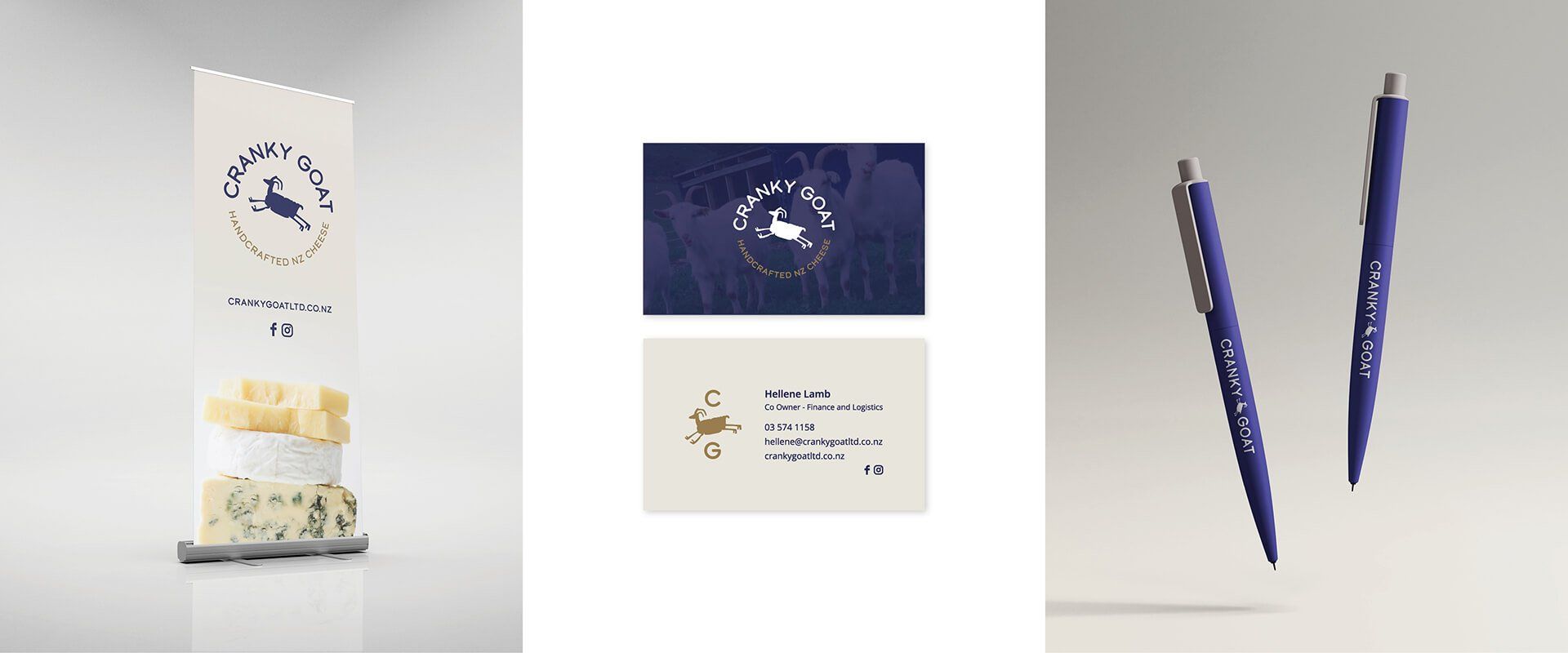 Cranky Goat branding by Vanilla Hayes Ltd in Blenheim, New Zealand