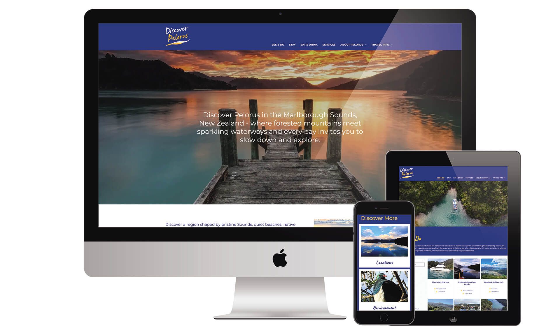 Discover Pelorus - website designed by Vanilla Hayes creative design studio in Blenheim, Marlborough, New Zealand
