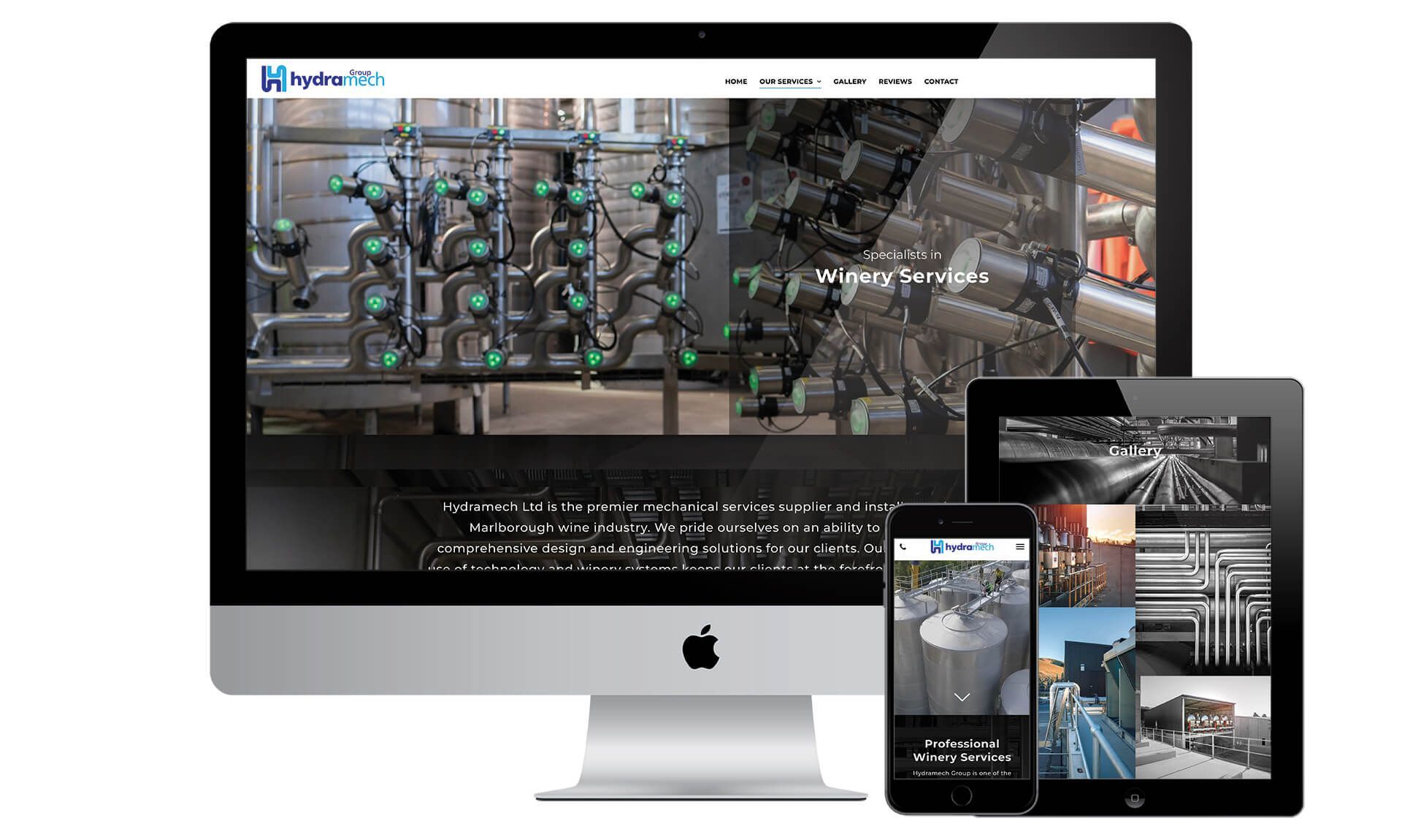 Hydramech Group website designed by Vanilla Hayes
creative design studio in Blenheim, Marlborough, New Zealand
