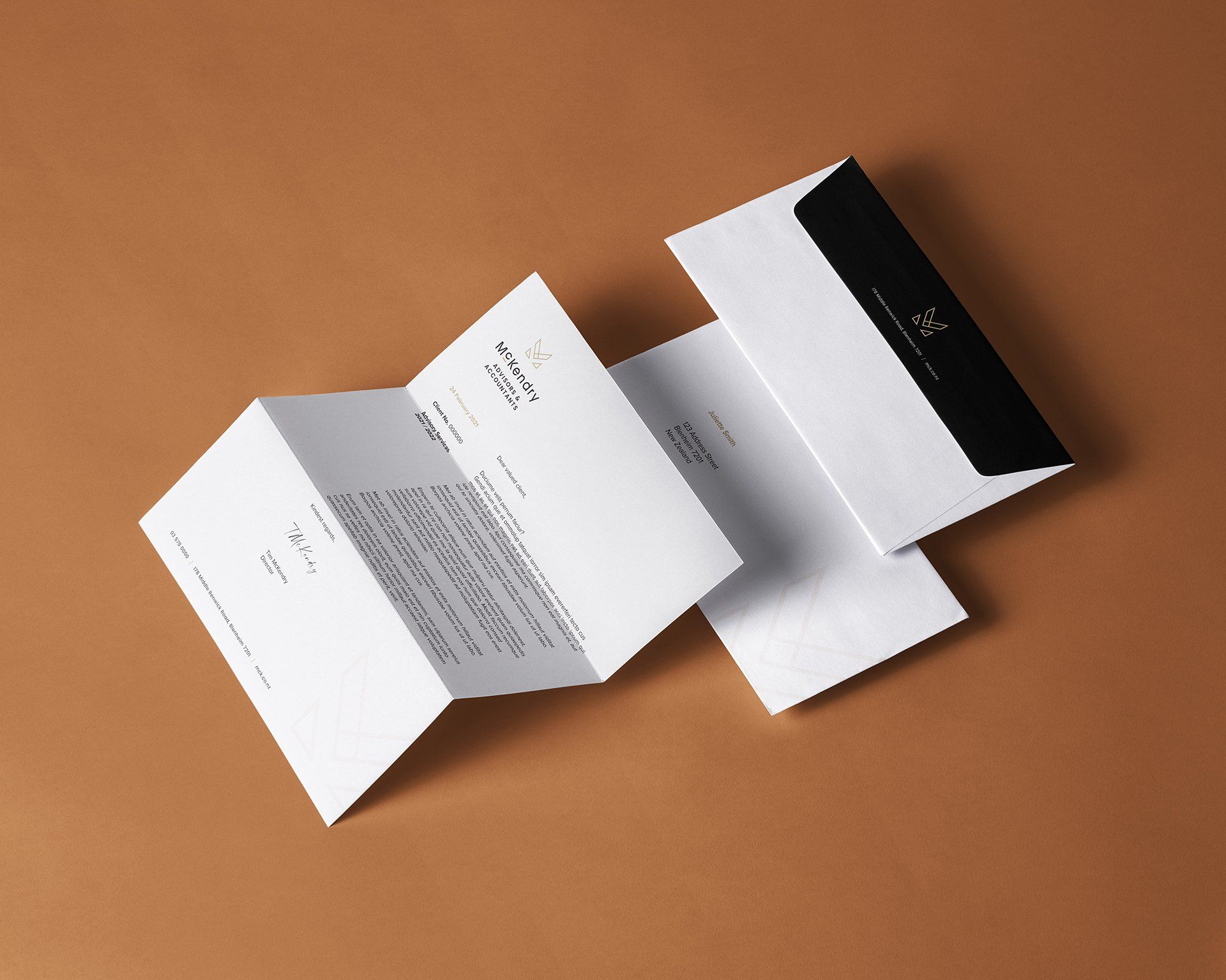 McKendry Advisors and Accountants branding by Vanilla Hayes Ltd in Blenheim, New Zealand