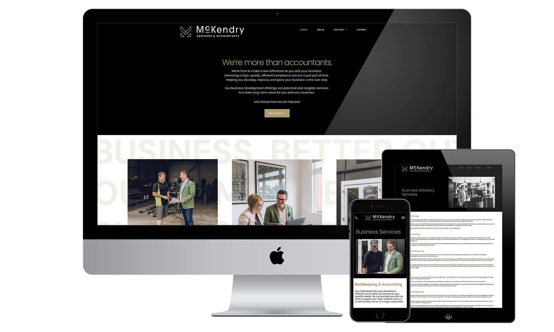 McKendry Advisors and Accountants website designed by Vanilla Hayes
creative design studio in Blenheim, Marlborough, New Zealand