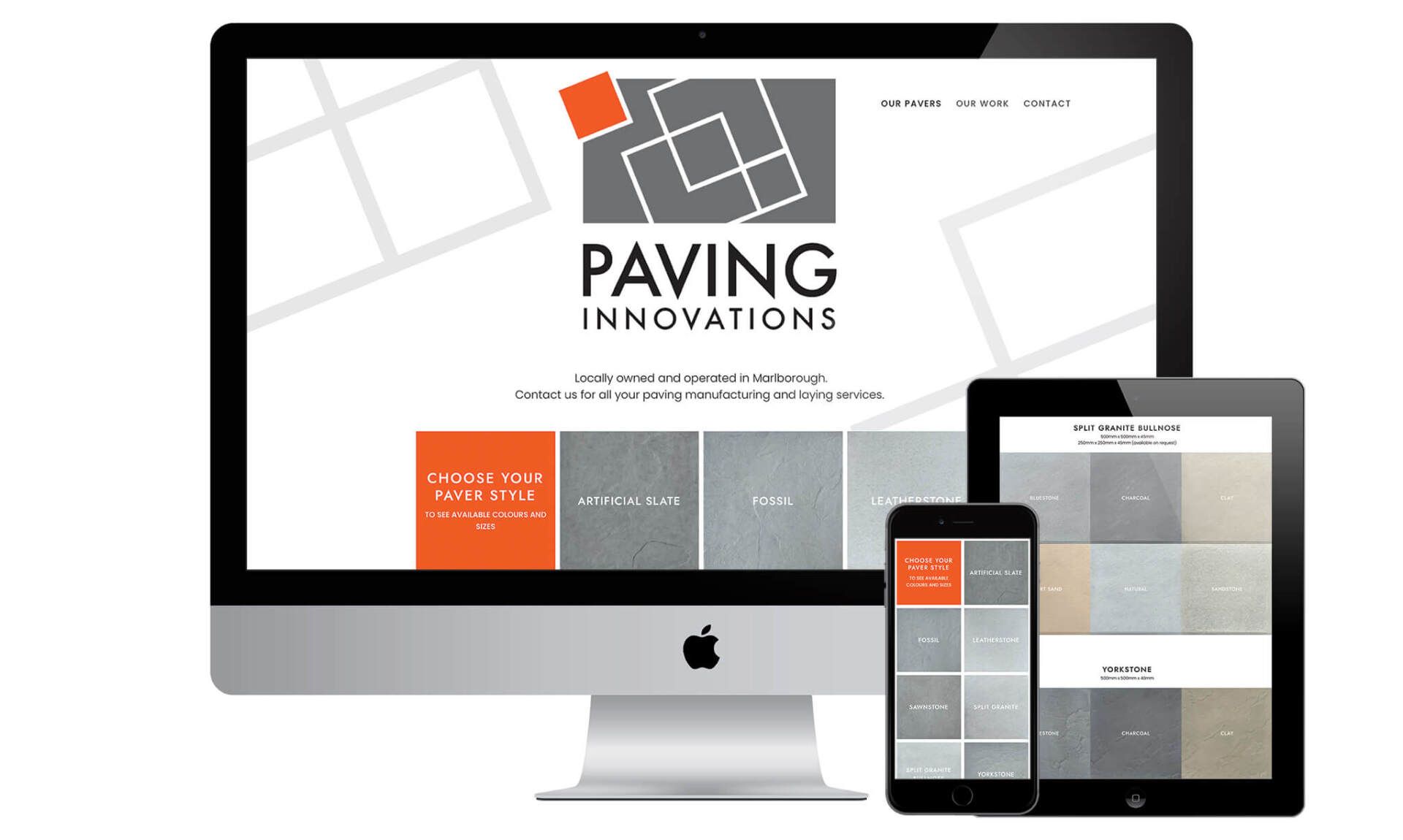 Paving Innovations website designed by Vanilla Hayes creative graphic design studio in Blenheim, Marlborough, New Zealand