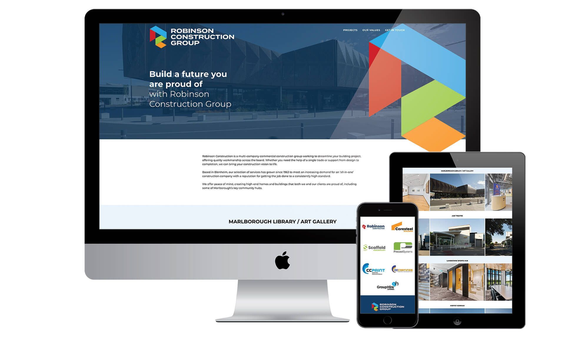 Robinson Construction Group website designed by Vanilla Hayes
creative design studio in Blenheim, Marlborough, New Zealand