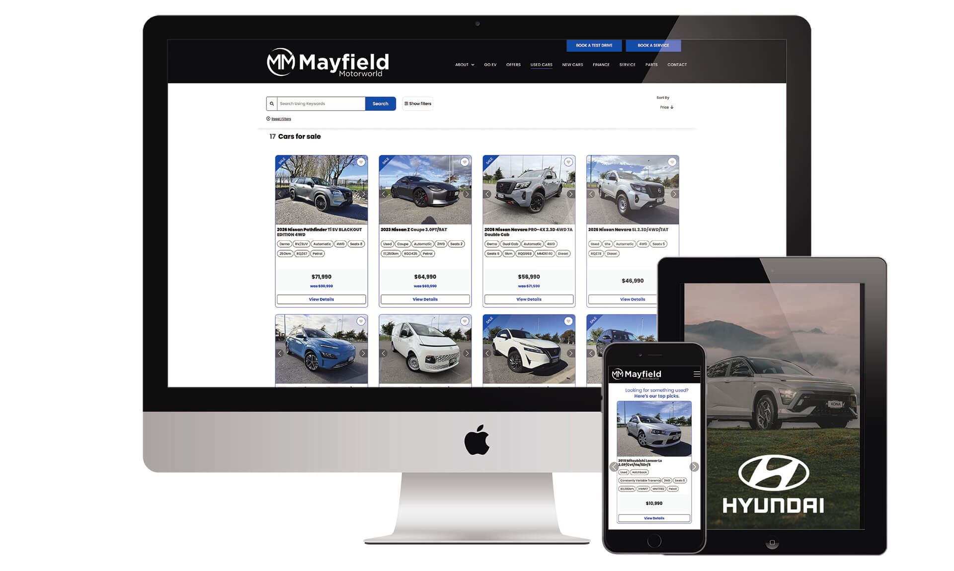 Mayfield Motorworld - website designed by Vanilla Hayes creative design studio in Blenheim, Marlborough, New Zealand