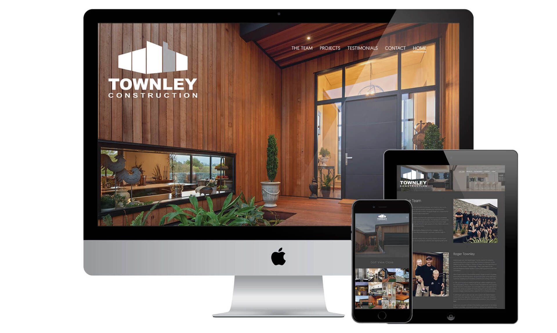 Townley Construction website designed by Vanilla Hayes creative graphic design studio in Blenheim, Marlborough, New Zealand