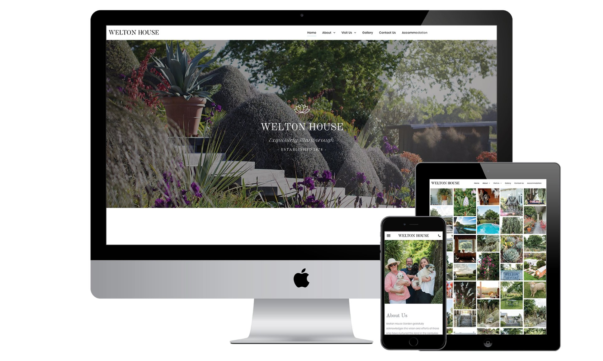 Welton House website designed by Vanilla Hayes creative graphic design studio in Blenheim, Marlborough, New Zealand