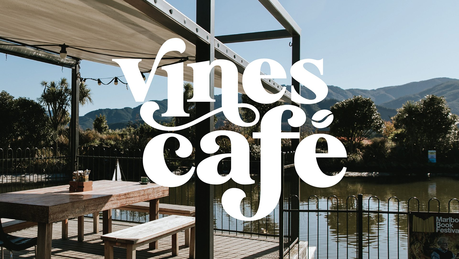 Vines Café branding by Vanilla Hayes Ltd in Blenheim, New Zealand