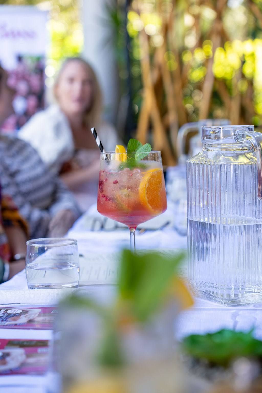 Outdoor Cafe Table With A Colourful Cocktail — Top Point Café In East Gosford, NSW