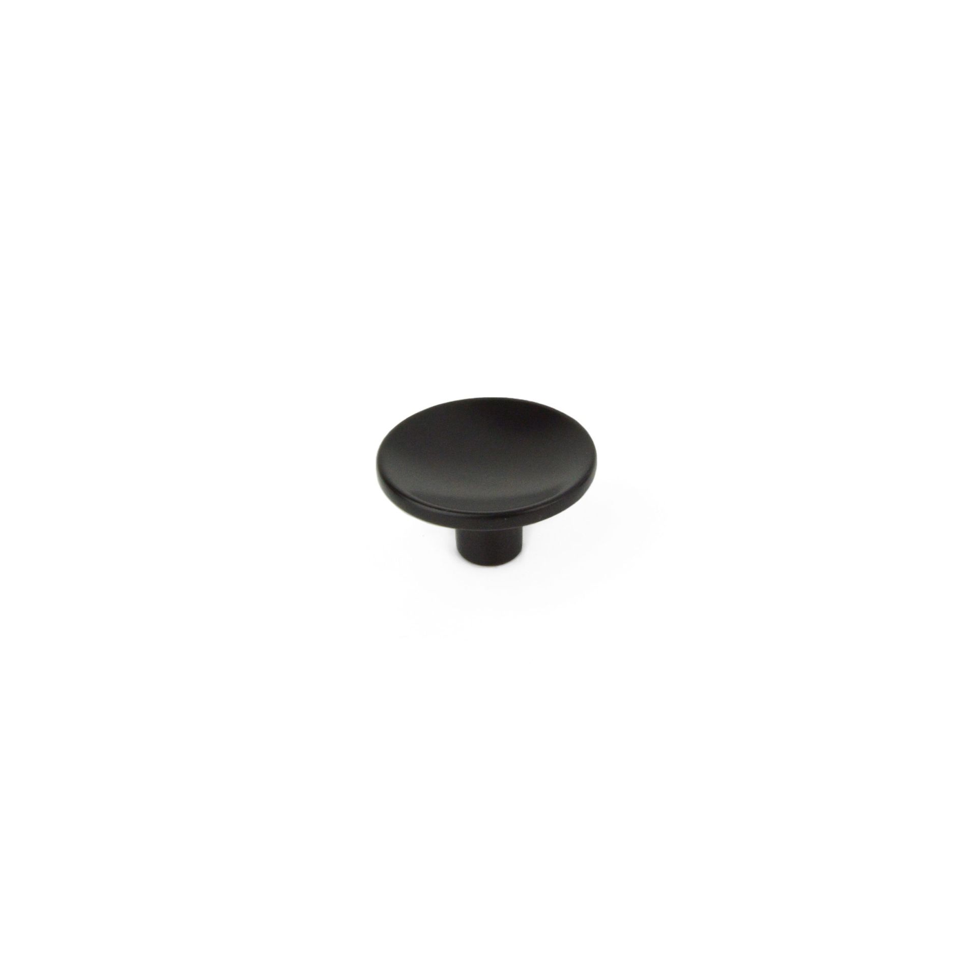 A black circle is floating in the air on a white background.