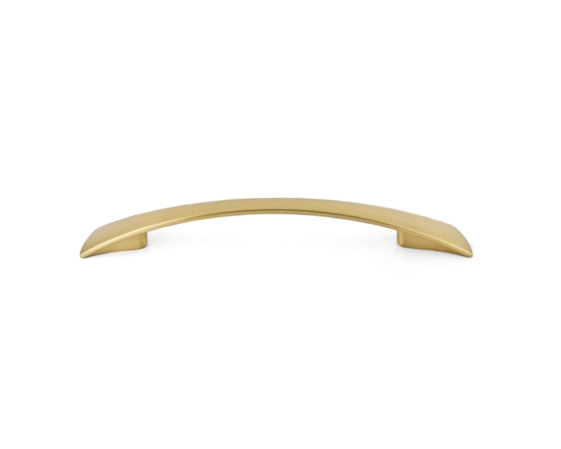 A gold ribbon is on a white background.