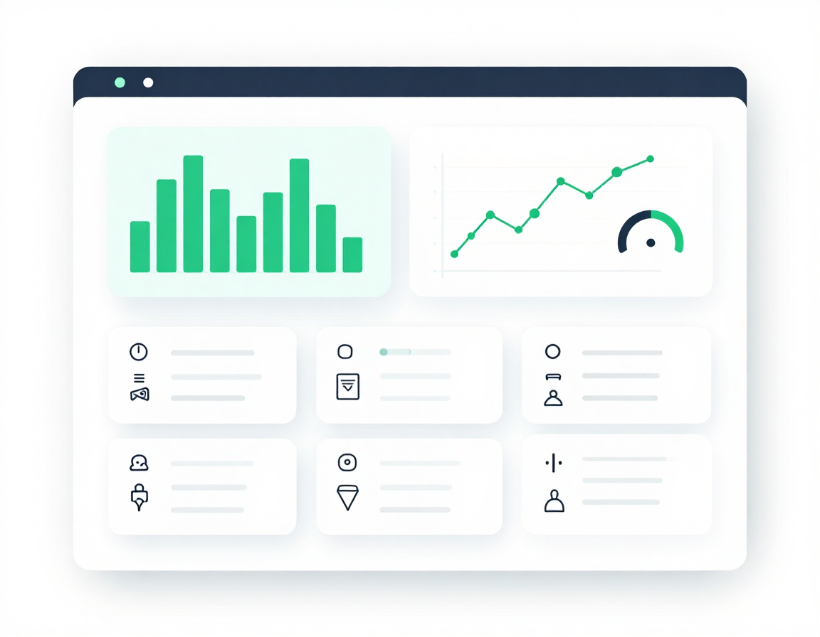 Simplified hosting dashboard illustration