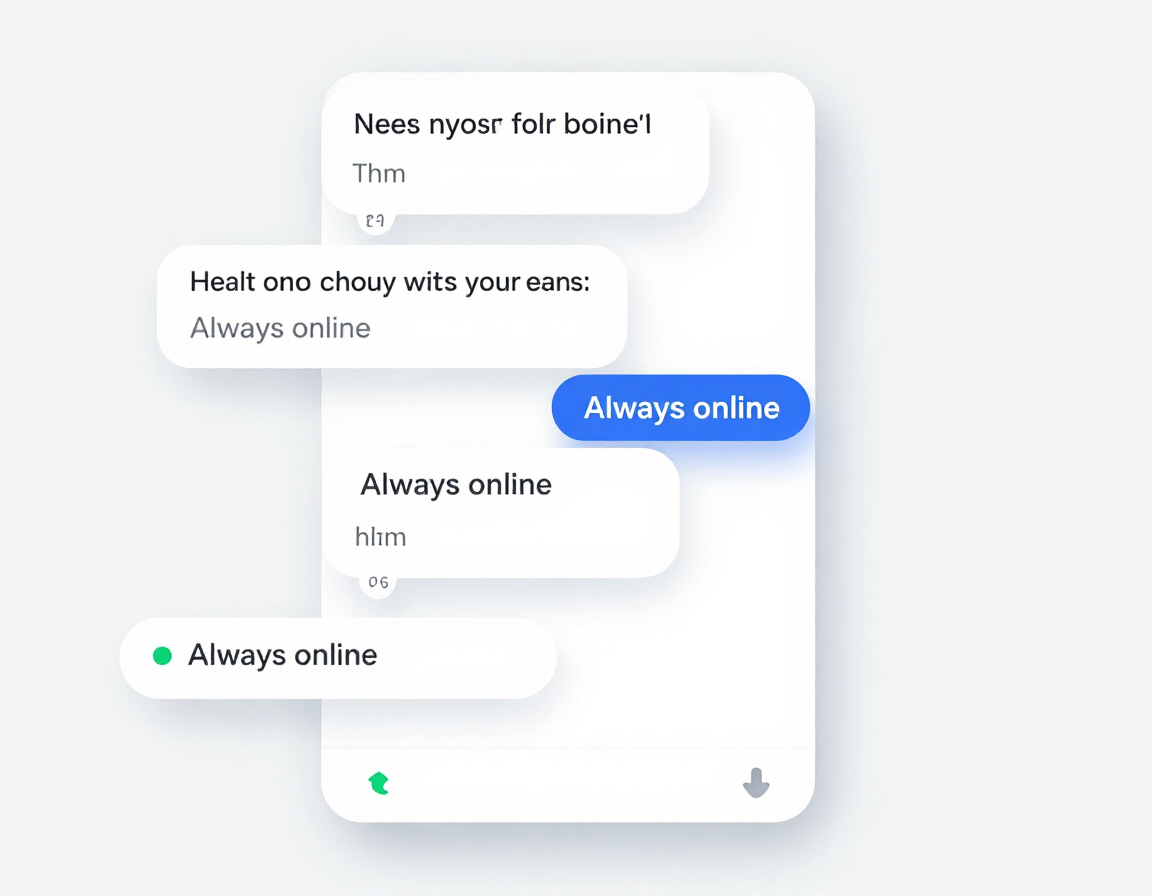 Support chat conversation mockup