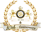 A gold laurel wreath on a white background.