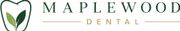 Maplewood Dental logo with green leaf icon and gold lettering on white background