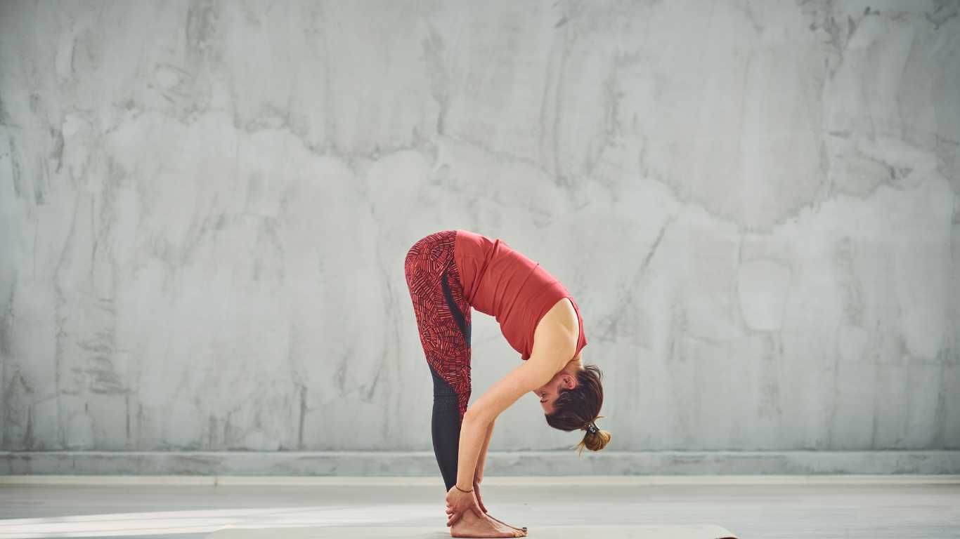 Standing Forward Bend Stand Exercise