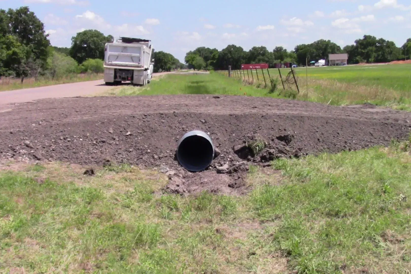 Farm access culvert near McAllen, TX.