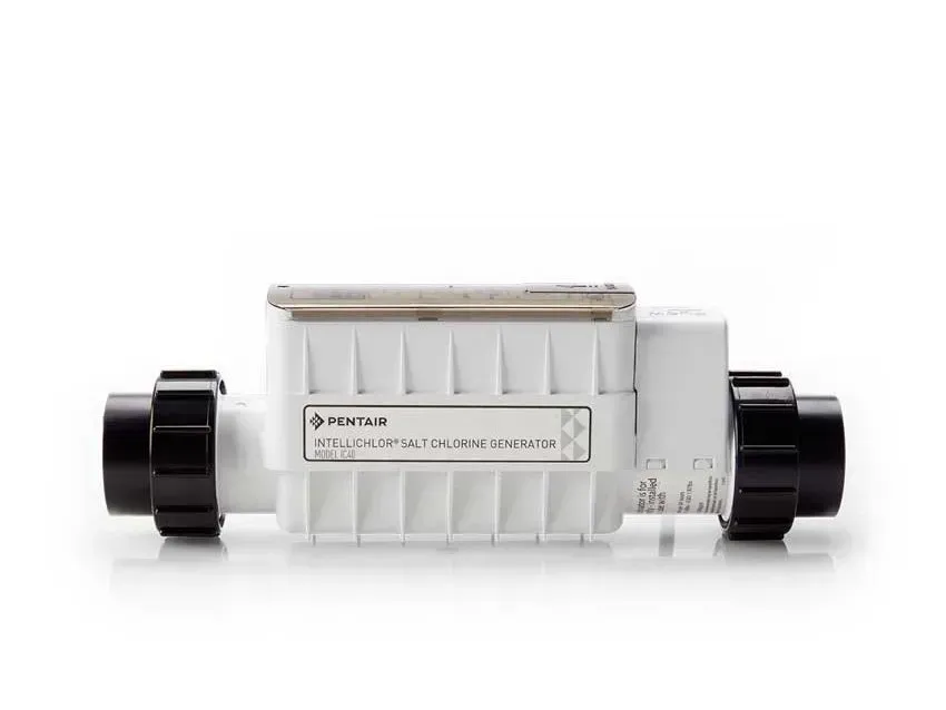 A white and black device is sitting on a white surface.