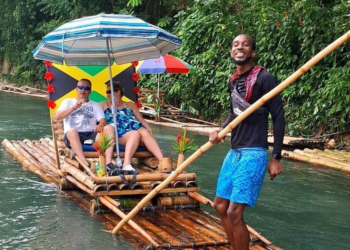 Relax on a Jamaican Bamboo Raft