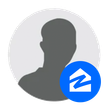 Gray user avatar with a blue circle and white Z badge in the lower right