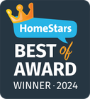 A logo for homestars best of award winner 2024