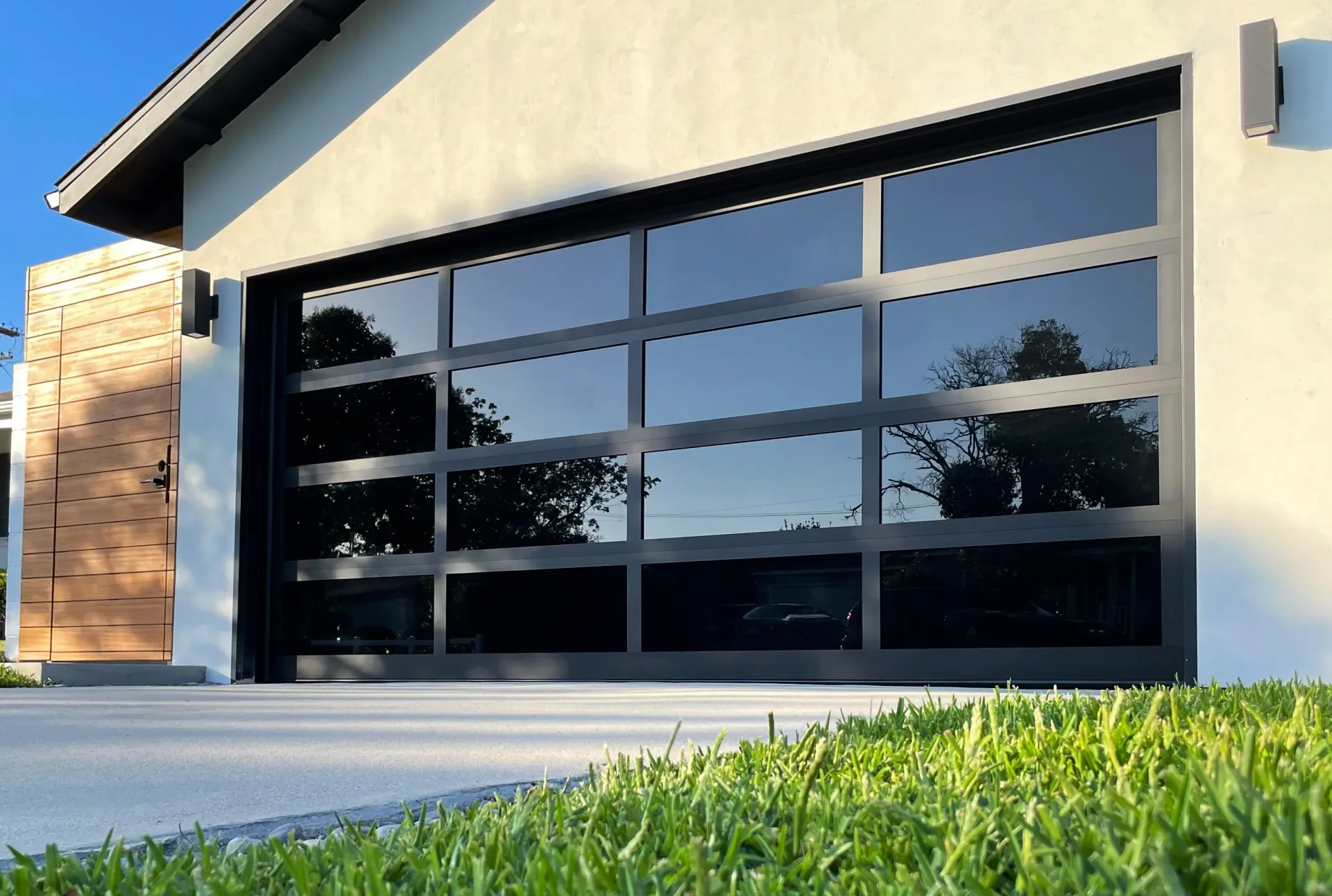 glass panel garage door