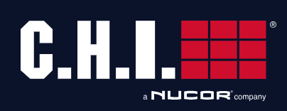 A logo for c.h.i. a nucor company