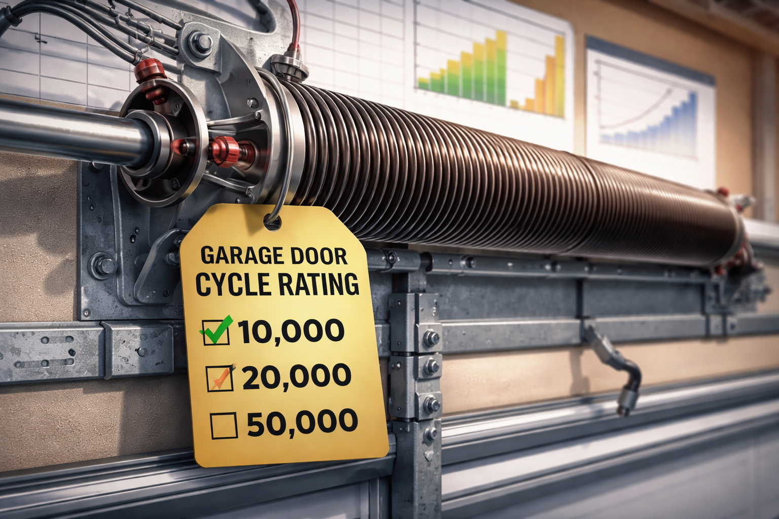 garage door spring life cycle rating pictorial display