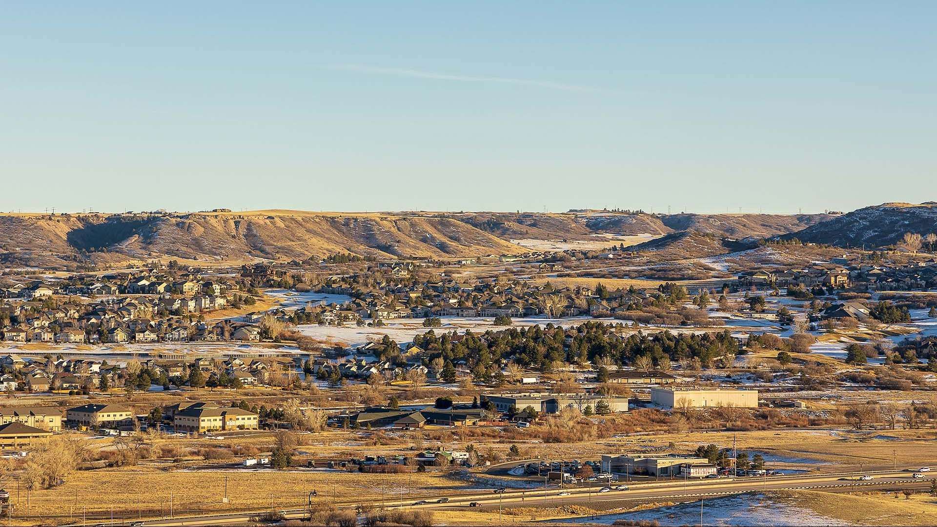 aerial view of Parker Colorado