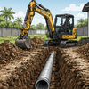 Drainage trench icon 