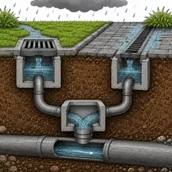 Multiple drain icon.