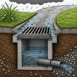 Stormwater grate icon.