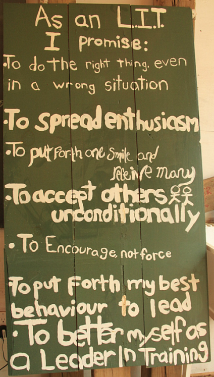 A sign that says as an lii i promise to do the right thing even in a wrong situation