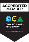 Visit Ontario Camps Association Website The logo for the ontario camps association is accredited member.
