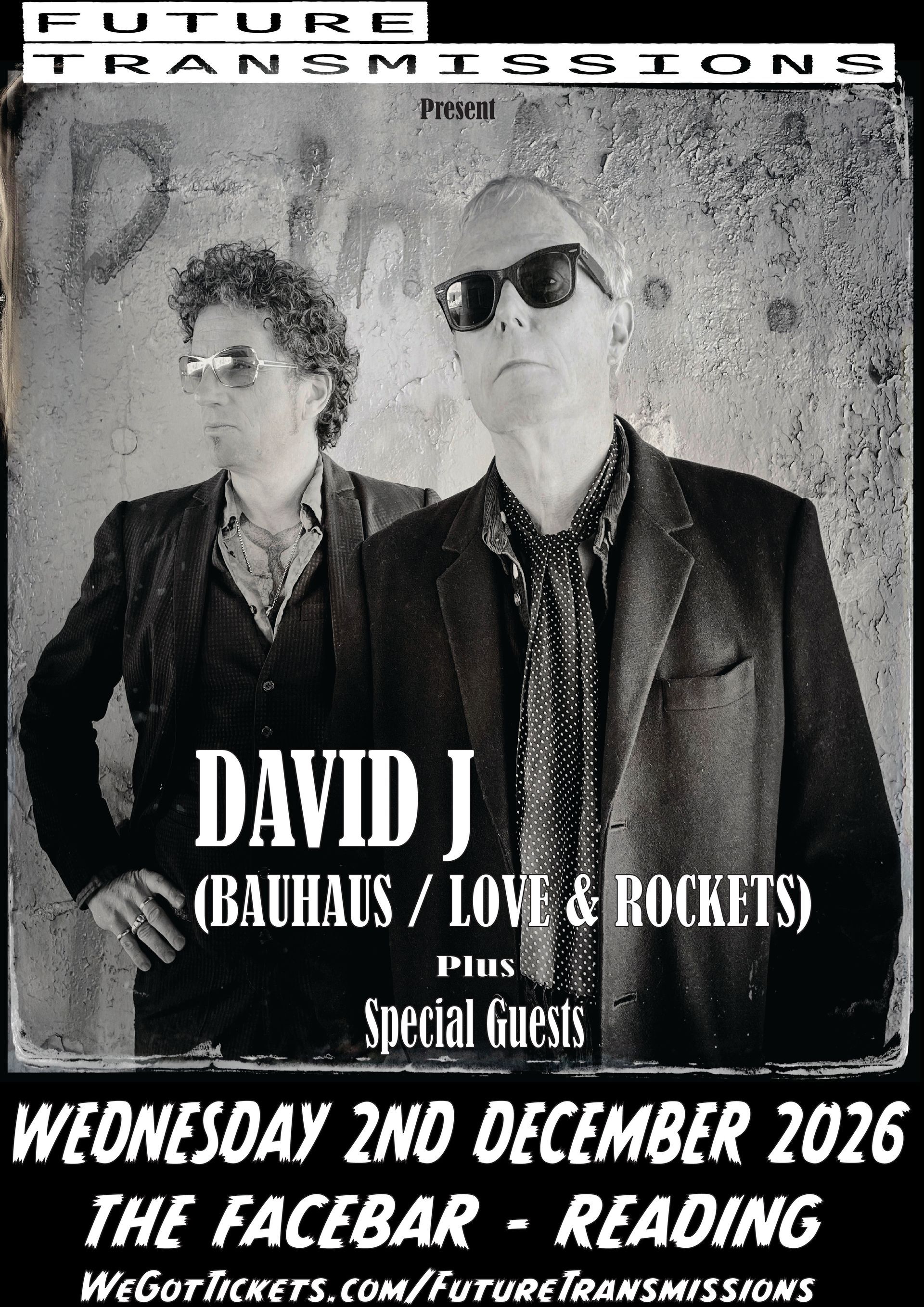 A poster of David J from Bauhaus and friend