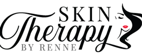 Skin Therapy by Renne logo in black and pink with stylized female profile
