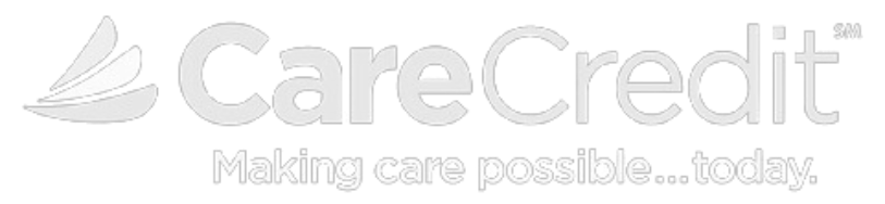 The word carecredit is written in white on a white background.