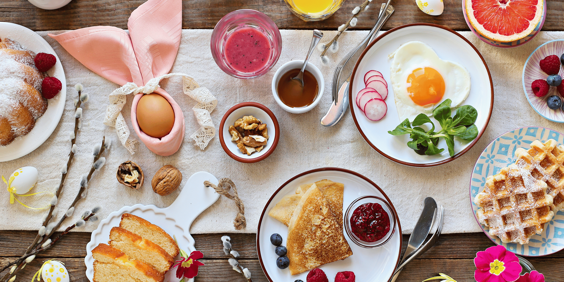 Easter Food Spread on Table
