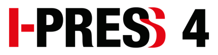 Das Logo für „I Press 4“ ist schwarz und rot auf weißem Hintergrund.