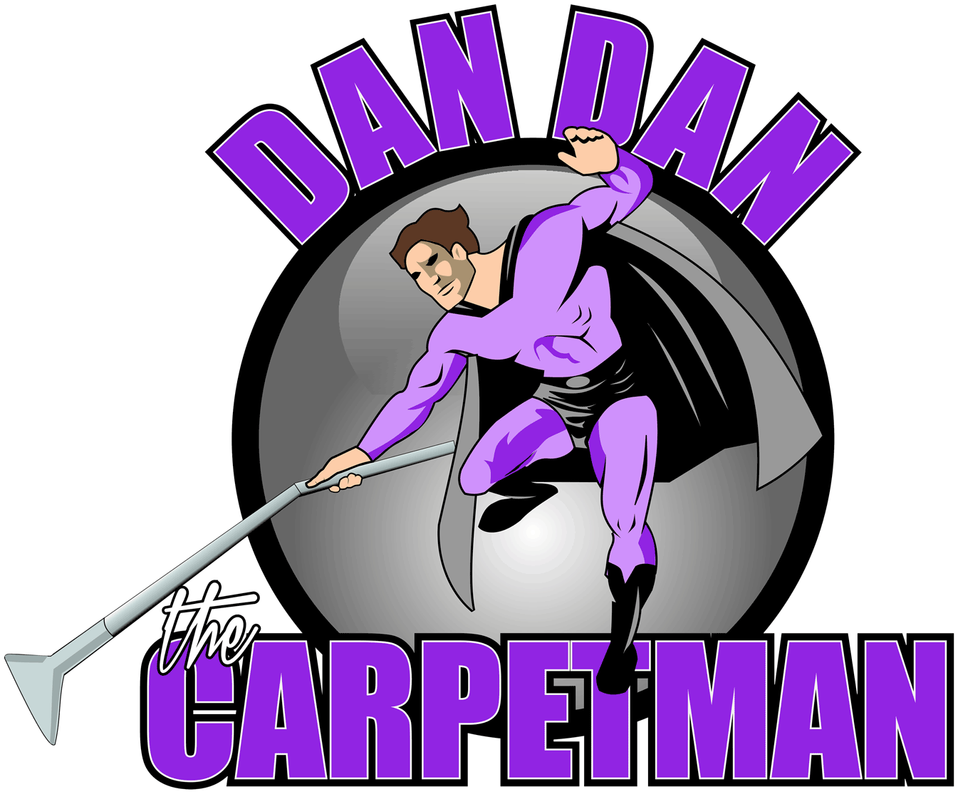 Dan Dan The Carpet Man company logo for professional carpet cleaning brand.