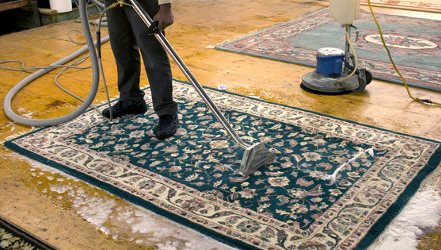 Atlas Window & Carpet Cleaning Rug Cleaning Services in Novato technician performing carpet cleaning