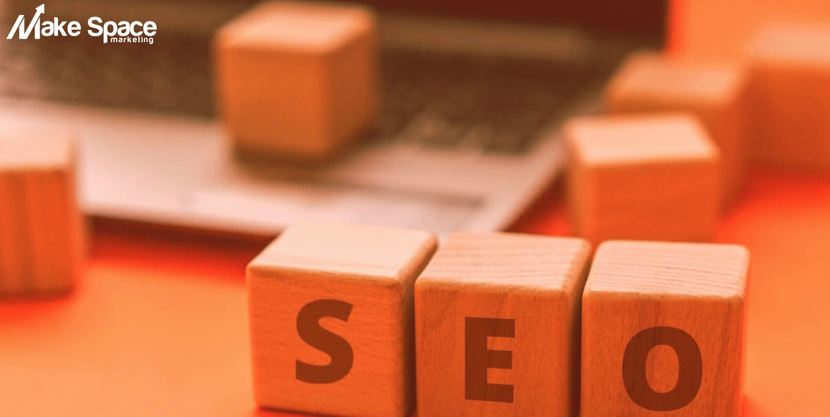 Wooden blocks with the word seo written on them