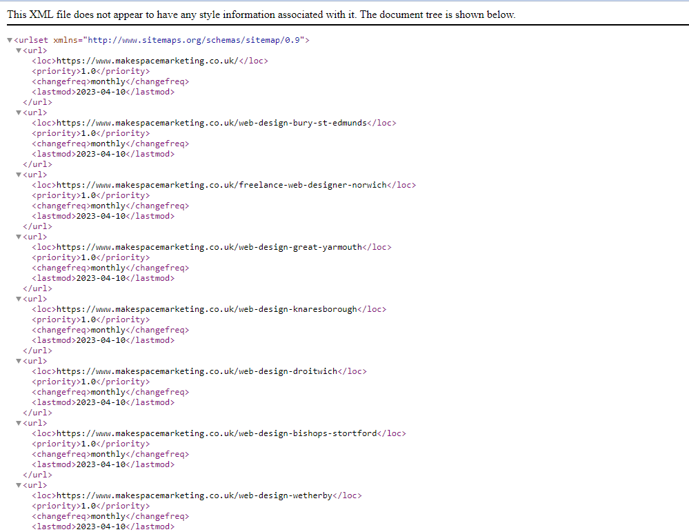 A web page with a lot of text on it
